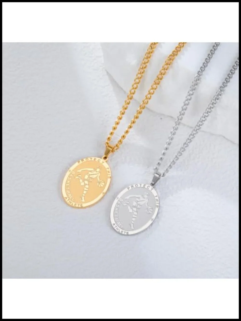 St. Sebastian Medal Necklace Stainless Steel Patron Saint of Athletes Catholic